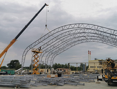 Изображение 2 В Краснодарском крае идёт монтаж складского сооружения 60х44 м 